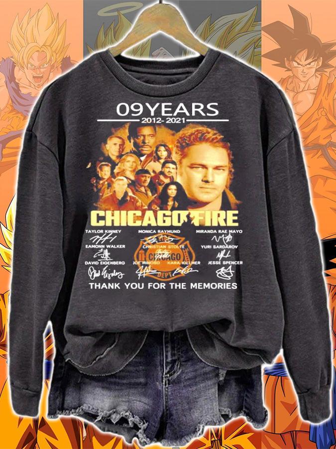 09 years 2012 2021 Chicagofire thank you for the memories t-shirt sweatshirt