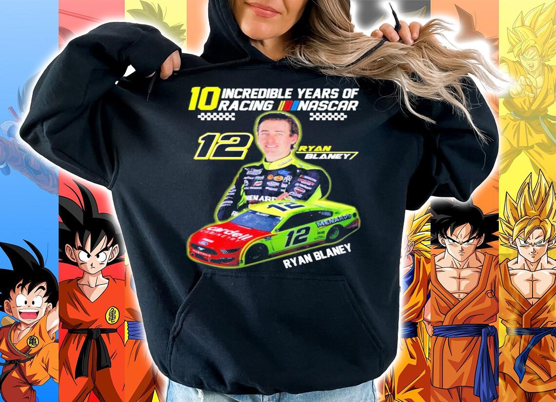 10 Incredible Years Of Racing 12 Ryan Blaney t-shirt hoodie