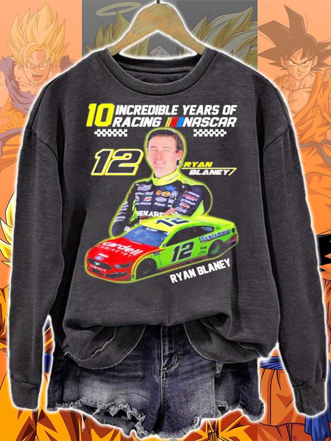 10 Incredible Years Of Racing 12 Ryan Blaney t-shirt sweatshirt