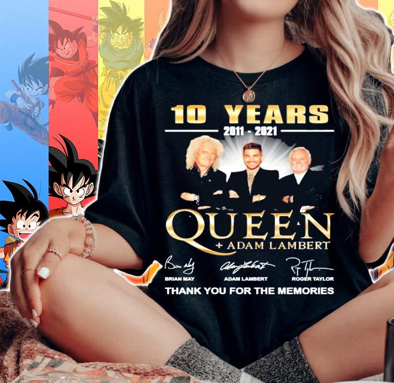 10 years 2011 2021 Queen Adam Lambert thank you for the memories t-shirt woman shirt