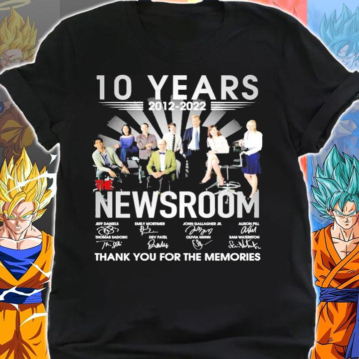10 years 2012 2022 The Newsroom signatures t-shirt shirt