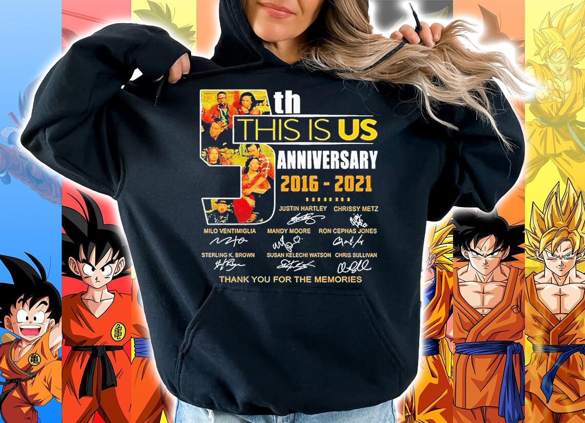 5th this is US anniversary 2016-2021 thank you for the memories t-shirt hoodie