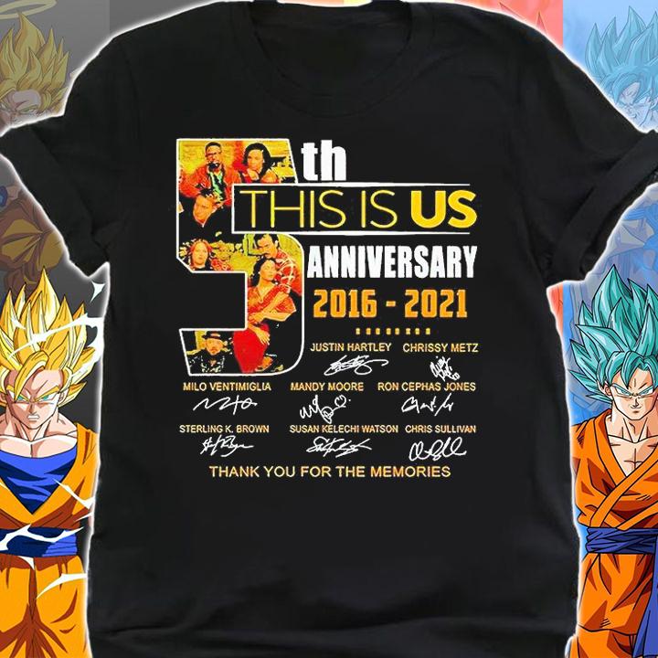 5th this is US anniversary 2016-2021 thank you for the memories t-shirt shirt