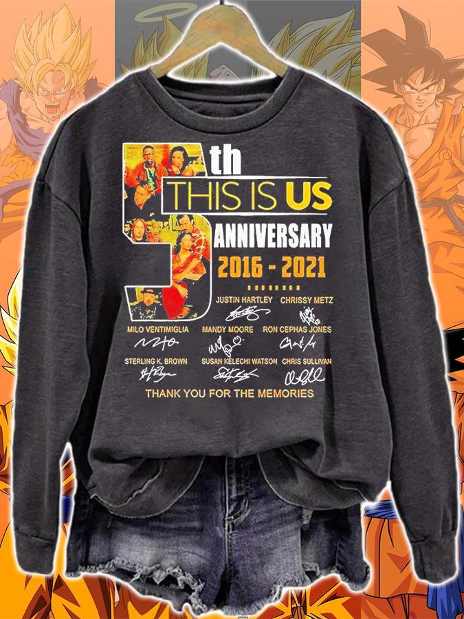 5th this is US anniversary 2016-2021 thank you for the memories t-shirt sweatshirt
