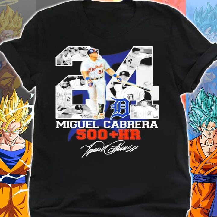 24 Miguel Cabrera 500 HR signature t-shirt shirt