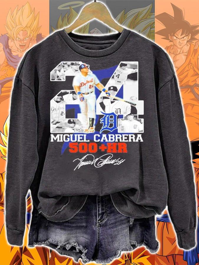 24 Miguel Cabrera 500 HR signature t-shirt sweatshirt