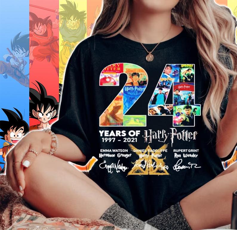 24 years of 1997-2021 Harry Potter t-shirt woman shirt
