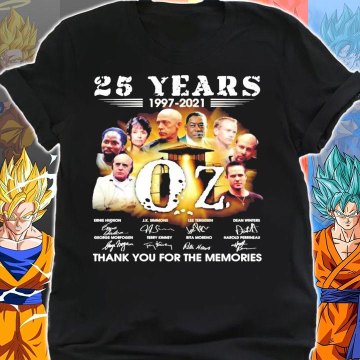 25 years 1997-2021 OZ band Signatures Thank You For The Memories Shirt t-shirt shirt