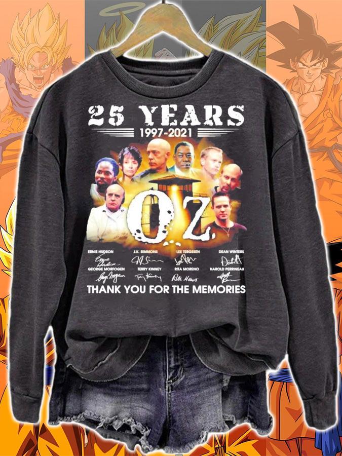 25 years 1997-2021 OZ band Signatures Thank You For The Memories Shirt t-shirt sweatshirt