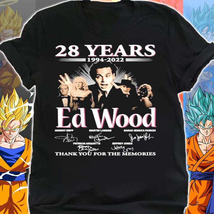 28 years 1994-2022 Ed Wood signatures t-shirt shirt