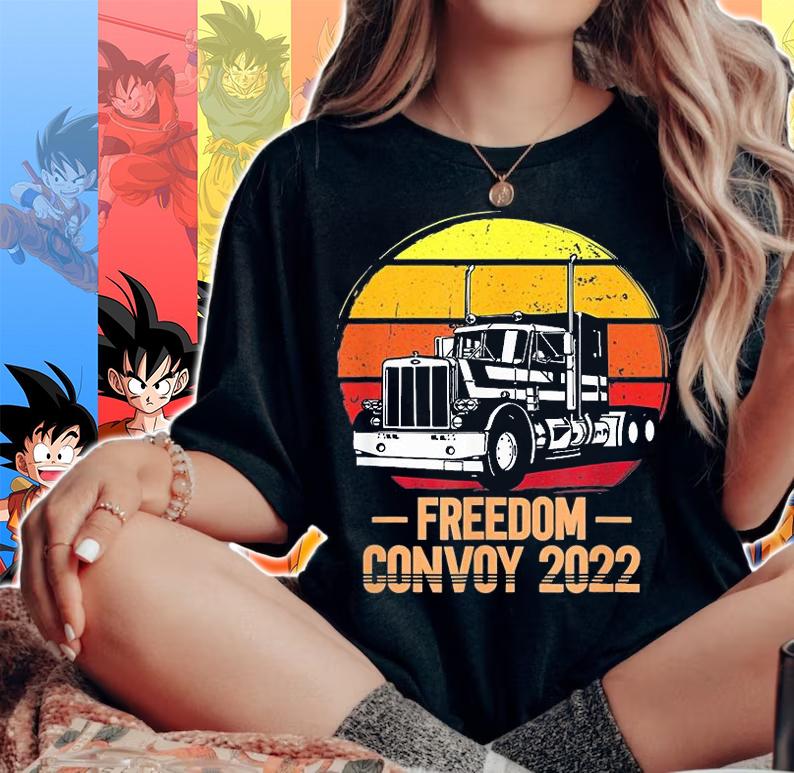 Canada Freedom Convoy 2022 Canadian Truckers Support Gift Design T-Shirt woman shirt