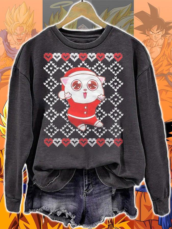 Cat cute Christmas shirt sweatshirt