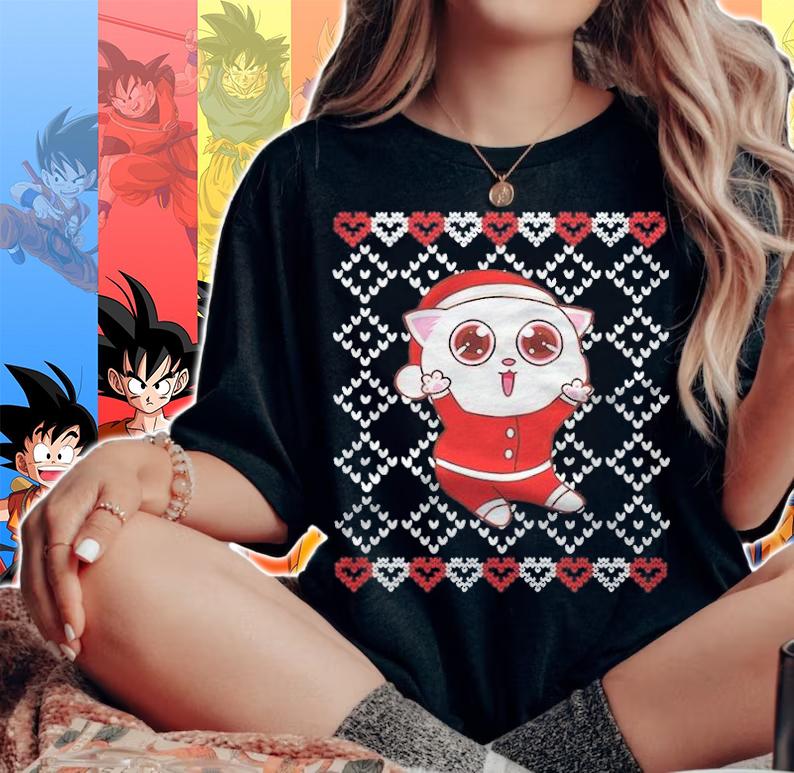 Cat cute Christmas shirt woman shirt