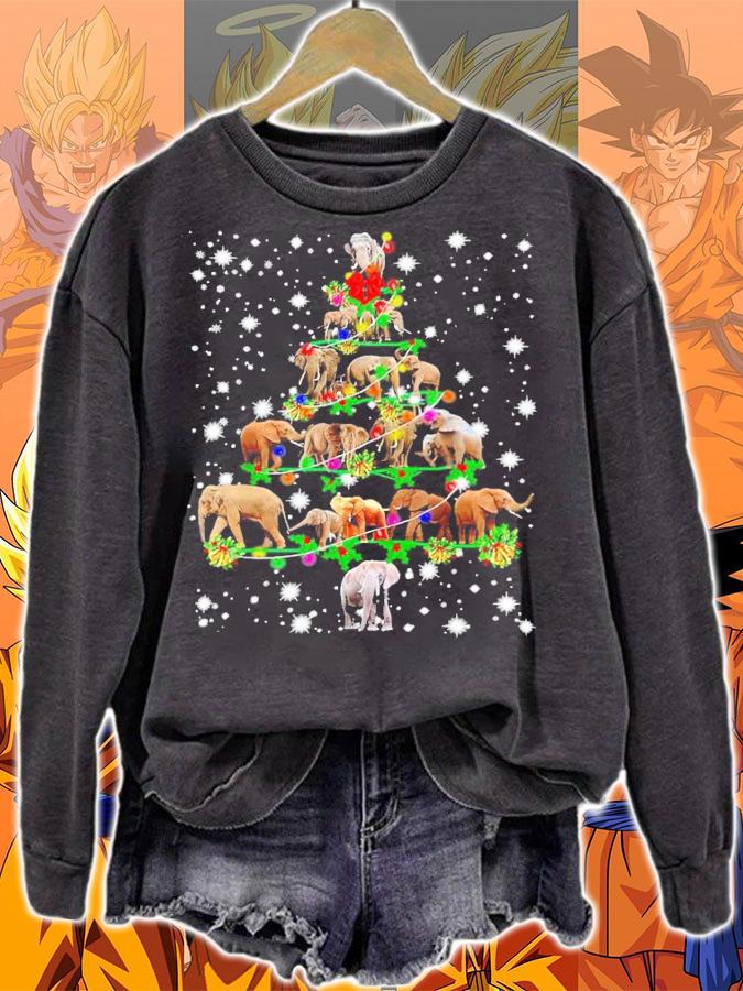 Elephants Christmas Tree Shirt sweatshirt