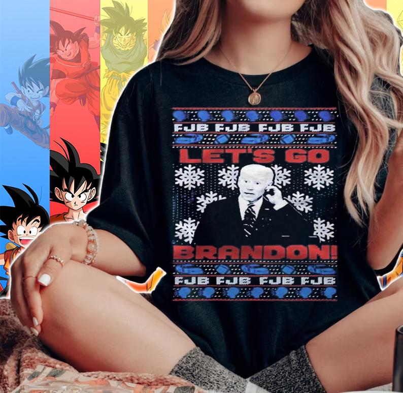 FJB Let's Go Brandon Joe Biden Christmas Shirt woman shirt