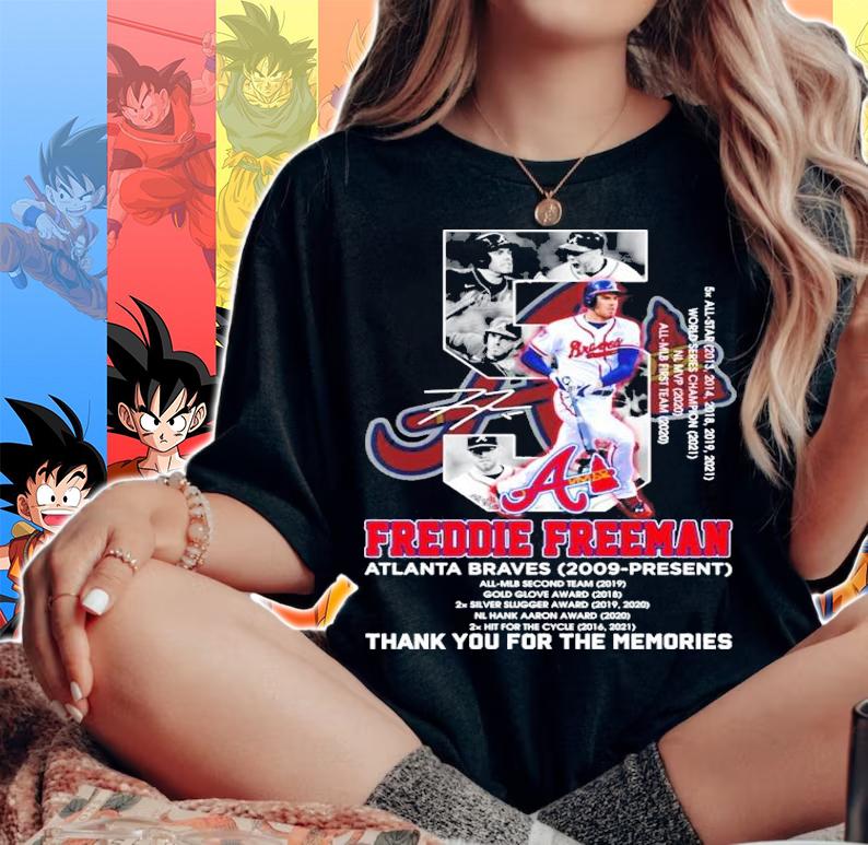 Freddie Freeman Atlanta Braves 2009 Present Signatures Thank You For The Memories Shirt woman shirt