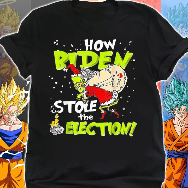 Funny AntiBiden How Biden Stole The Election Christmas T-Shirt shirt