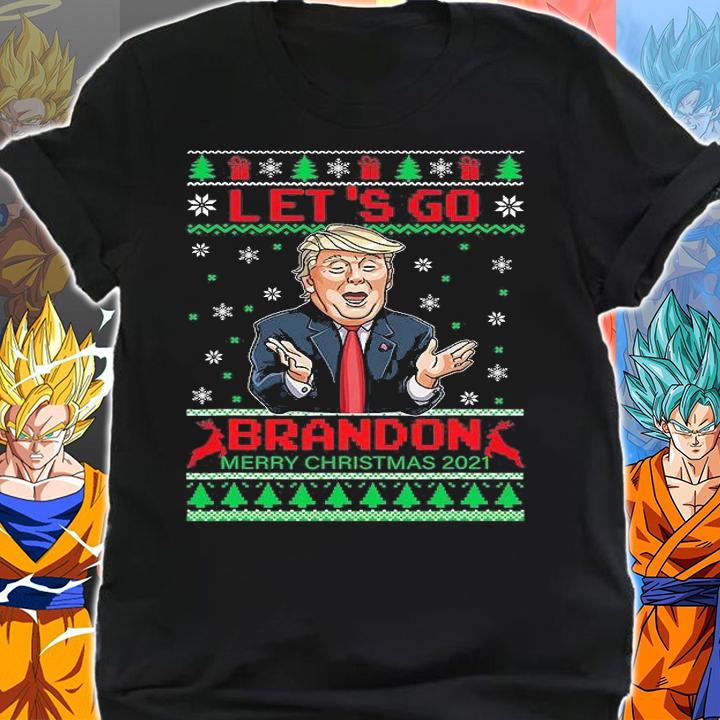 Funny Let's Go Bandon Trump 2024, Let's Go Brandon Ugly Merry Christmas 2021 T-Shirt shirt