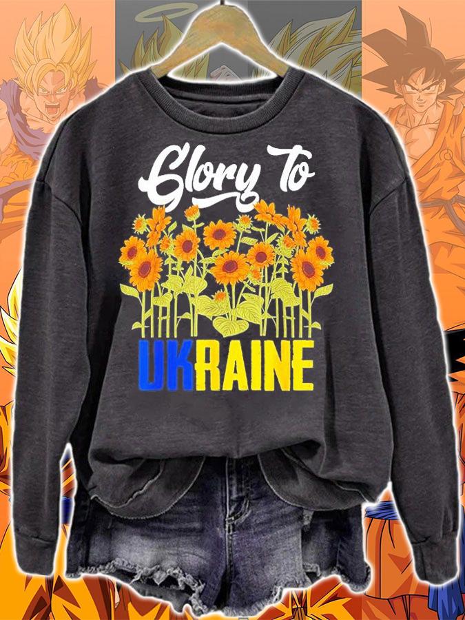 Glory To Ukraine Sunflower Peace Ukraine T-Shirt sweatshirt