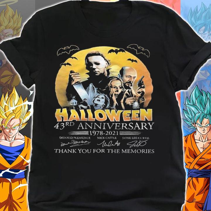 Halloween 43rd Anniversary 1978-2021 Signatures Thank You For The Memories Shirt shirt