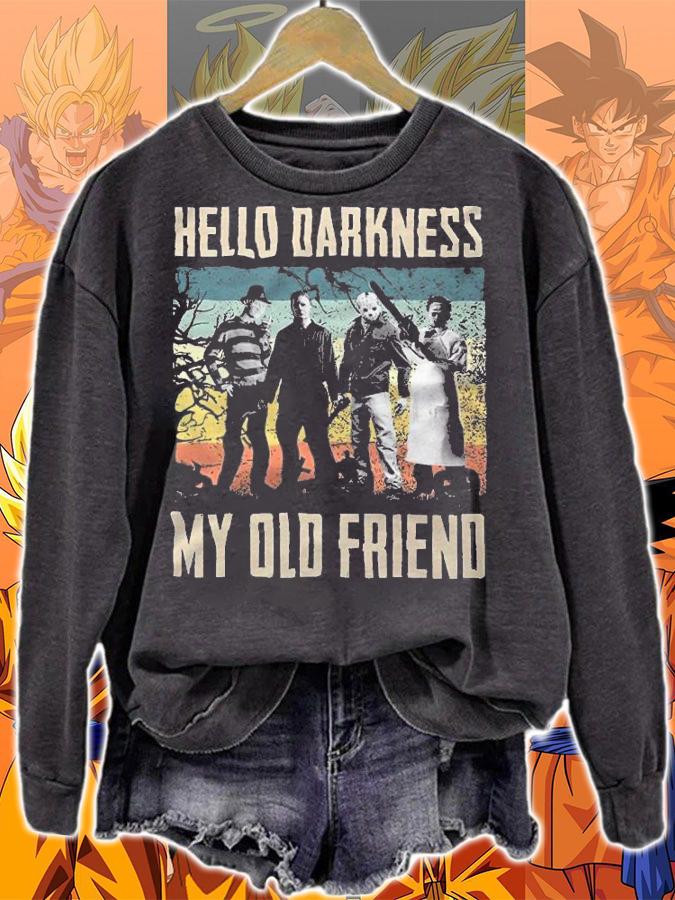 Horror Characters Hello Darkness My Old Friend Vintage Shirt sweatshirt