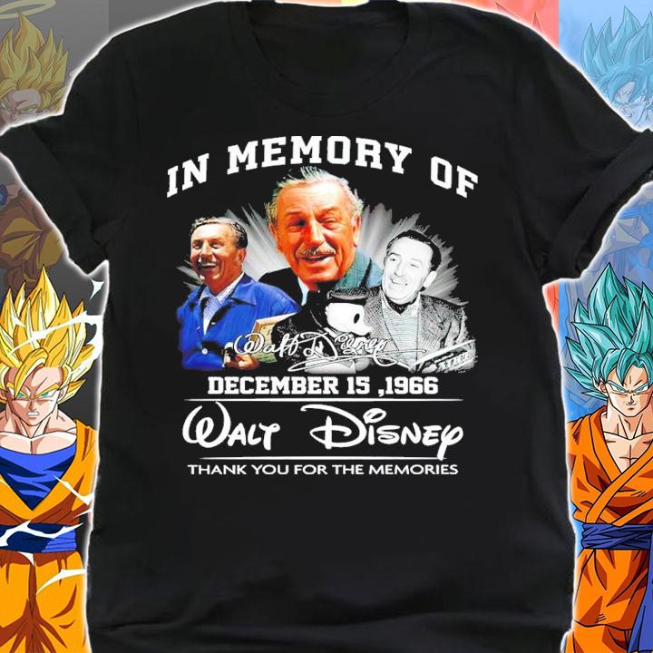 In My Memory Of December 15 1966 Walt Disney Signatures Thank You For The Memories Shirt shirt