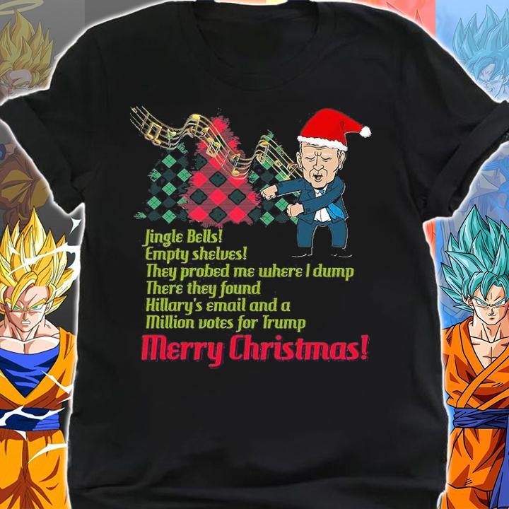 Jingle Bells Empty Shelves Funny Biden Merry Christmas T-Shirt shirt