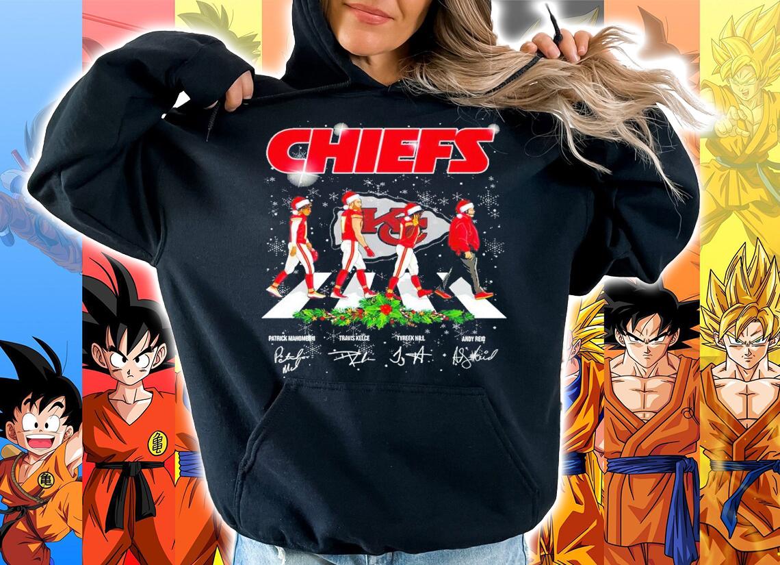 Kansas City Chiefs Christmas Abbey Road Signatures Shirt hoodie