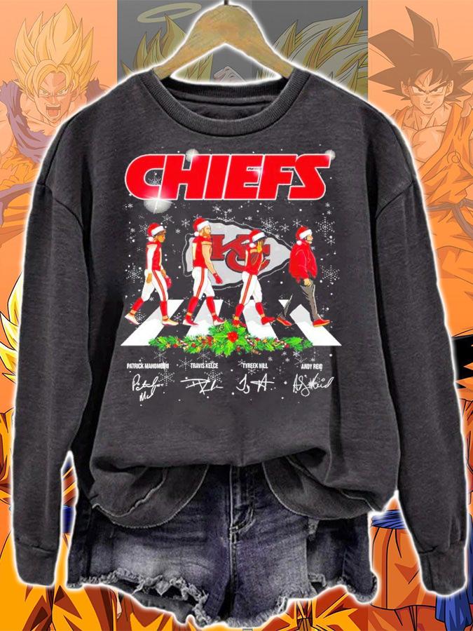 Kansas City Chiefs Christmas Abbey Road Signatures Shirt sweatshirt