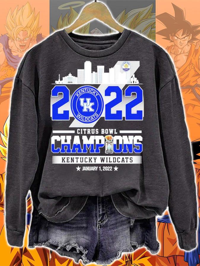 Kentucky Wildcats 2022 Citrus Bowl Champions Kentucky Wildcats January 1 2022 Shirt sweatshirt