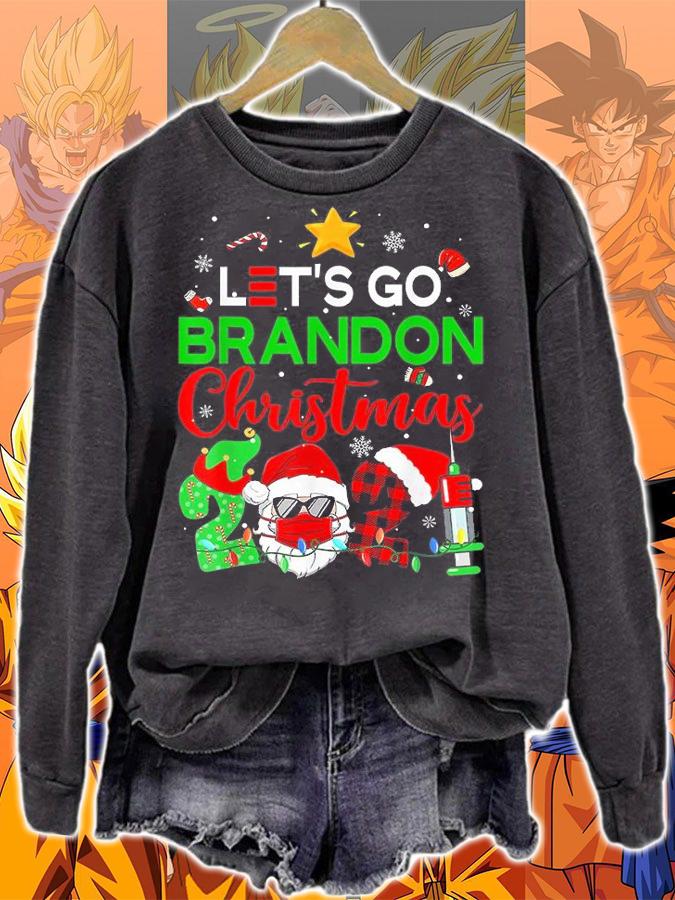 Let's Go Brandon Christmas 2021 Funny Anti Biden Xmas Pajama T-Shirt sweatshirt