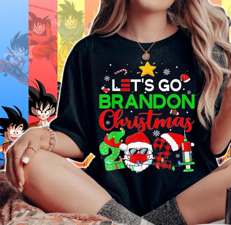 Let's Go Brandon Christmas 2021 Funny Anti Biden Xmas Pajama T-Shirt woman shirt