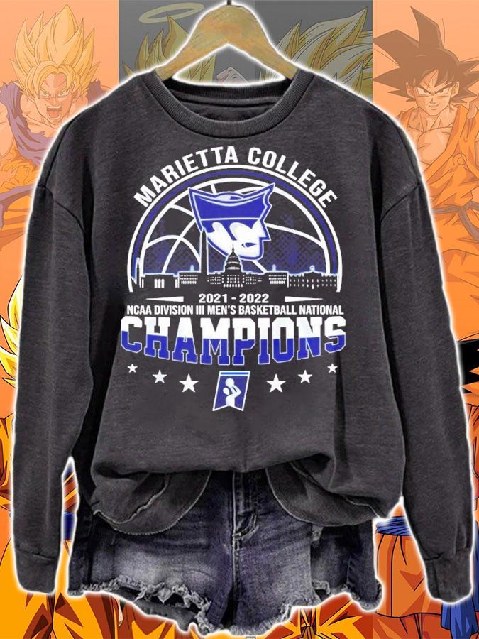 Marietta College NCAA Division III Men's Basketball National Champions 2021-2022 Shirt sweatshirt