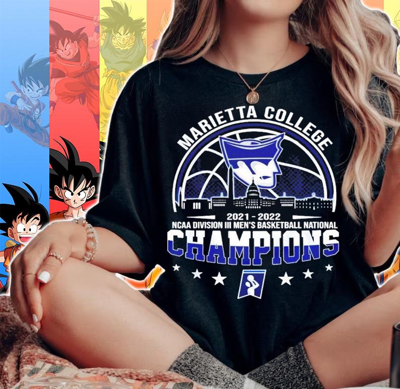 Marietta College NCAA Division III Men's Basketball National Champions 2021-2022 Shirt woman shirt