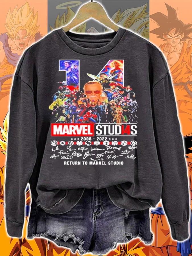 Marvel Studi4s 2008-2022 signatures return to Marvel studio shirt sweatshirt