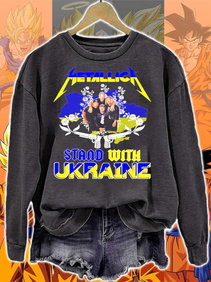 Metallica Rock Band Stand With Ukraine Shirt sweatshirt