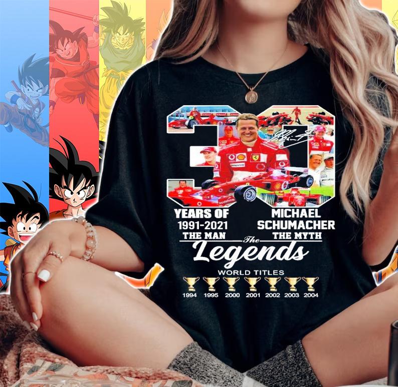 Michael Schumacher 30 years 1991-2021 The Man the myth the legends t-shirt woman shirt