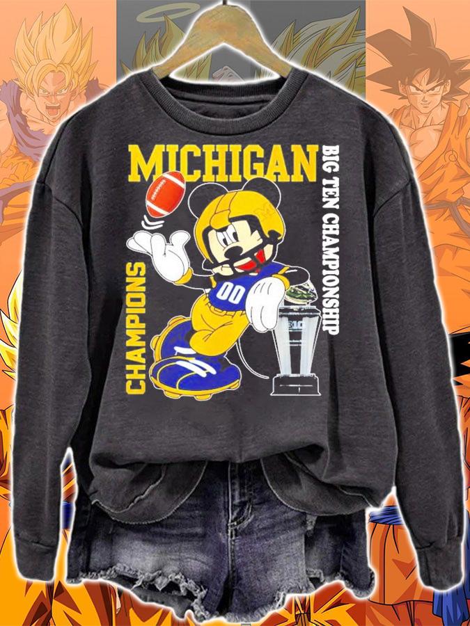 Mickey Michigan Wolverines 2021 NCAA Big Ten Conference Championship Football Shirt sweatshirt