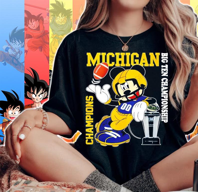 Mickey Michigan Wolverines 2021 NCAA Big Ten Conference Championship Football Shirt woman shirt