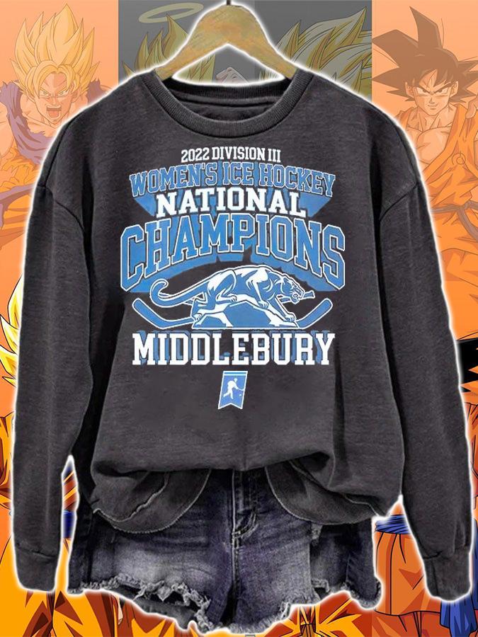 Middlebury College NCAA Division III Women's ICE Hockey National Champions 2022 T-Shirt sweatshirt