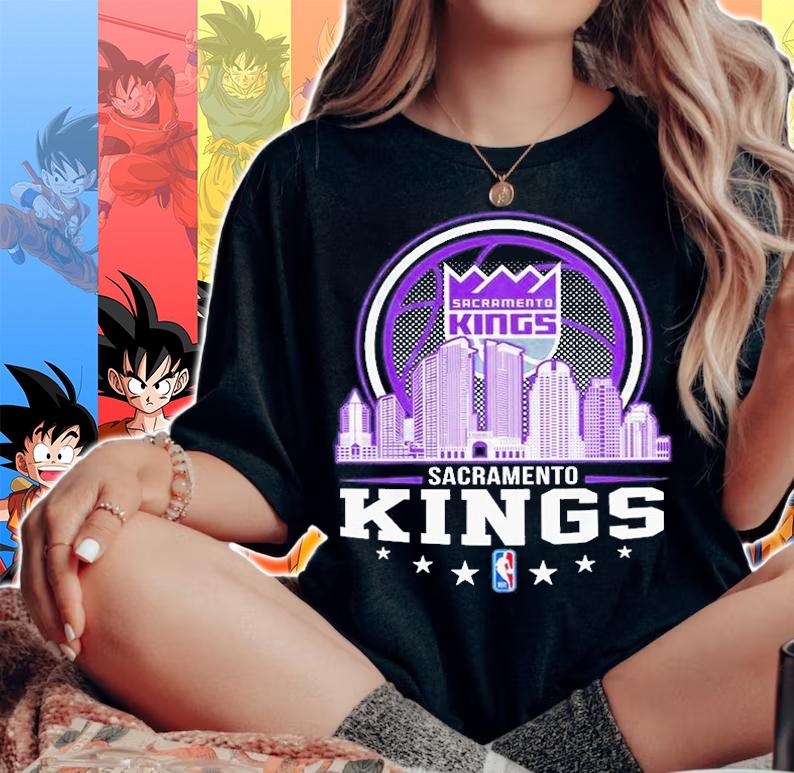 Sacramento Kings NBA City Skyline T-Shirt woman shirt