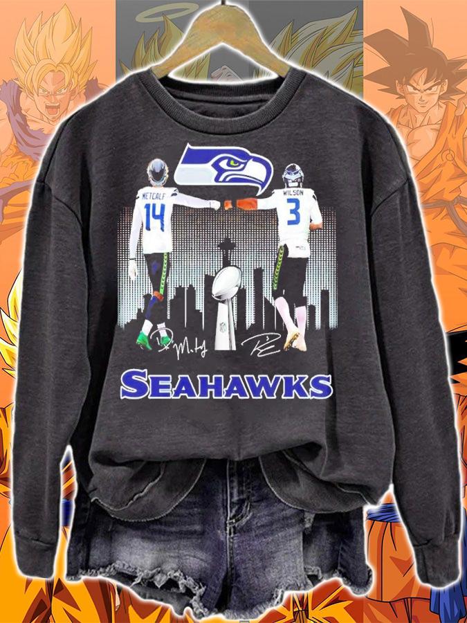 Seahawks Metcalf and Wilson signature shirt sweatshirt