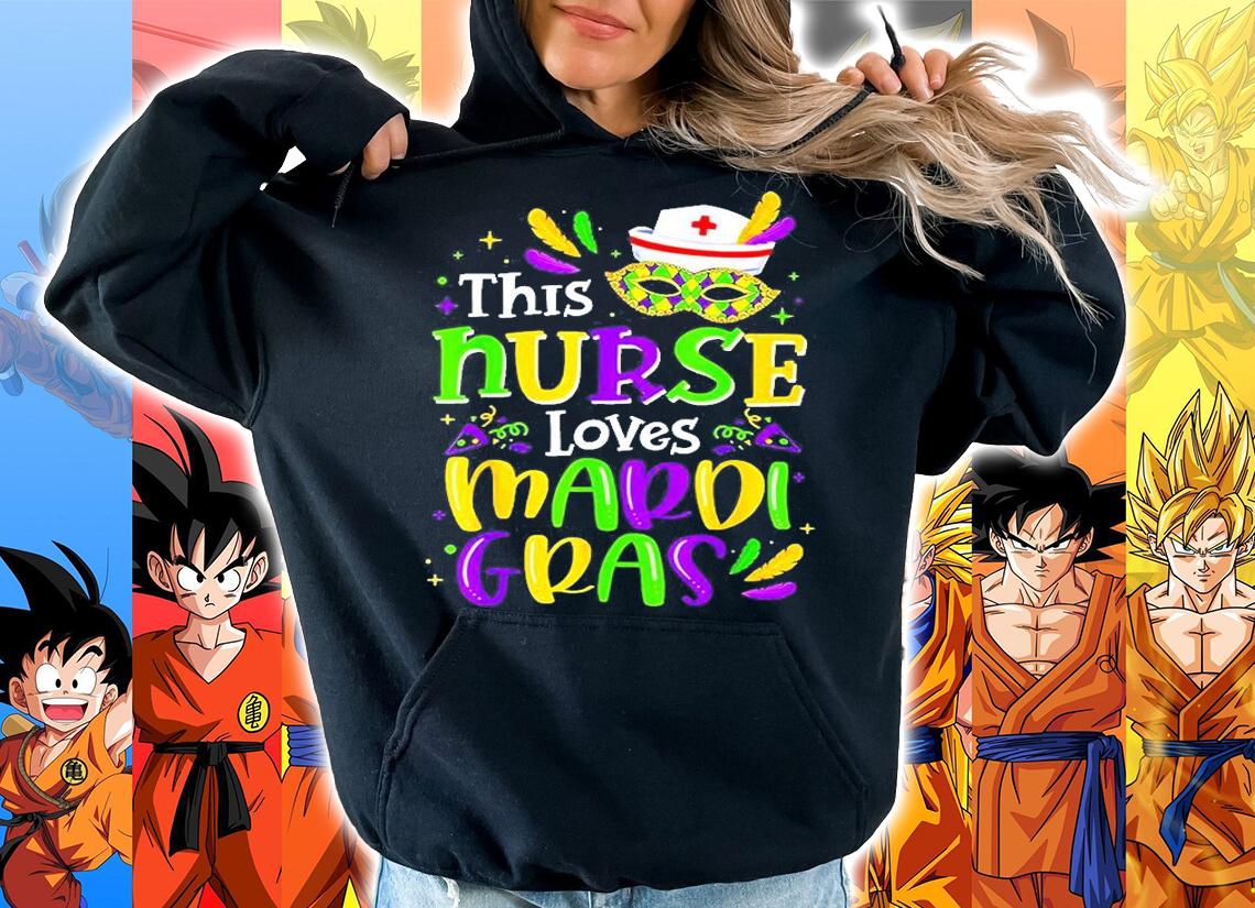 This Nurse Loves Mardi Gras Party Carnival Parade Costume T-Shirt hoodie