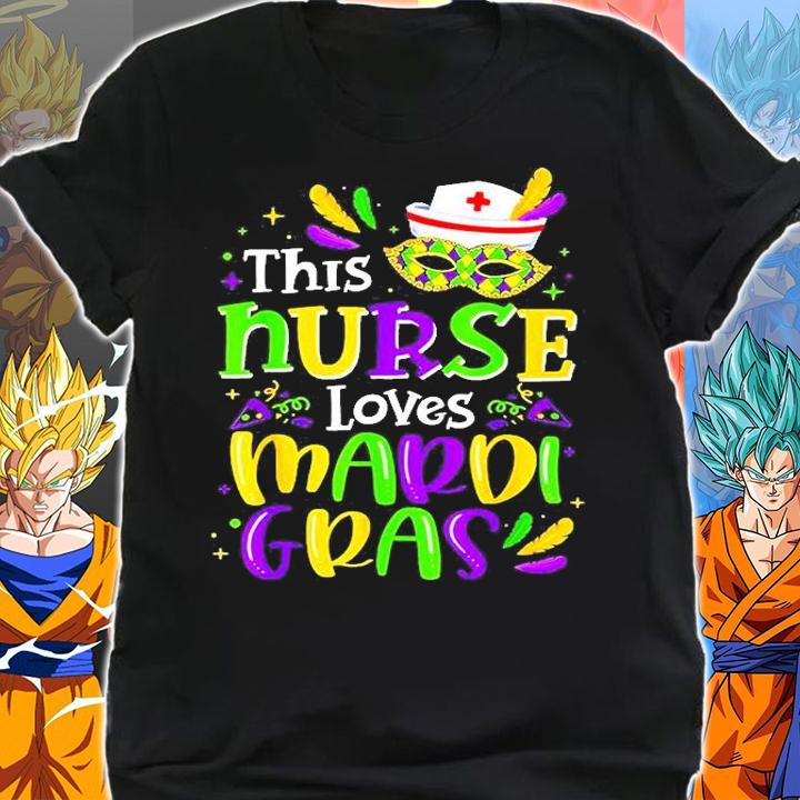 This Nurse Loves Mardi Gras Party Carnival Parade Costume T-Shirt shirt