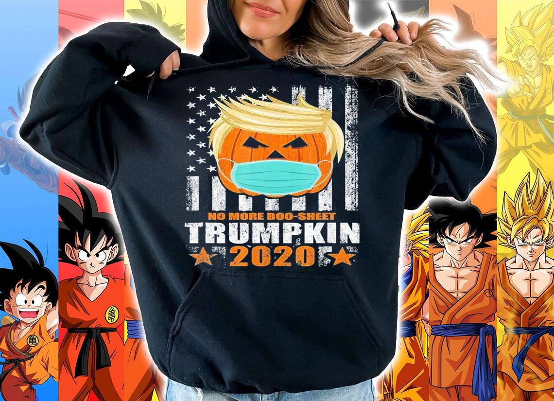 Trumpkin Mask No More Boo Sheet 2020 USA Flag T-shirt hoodie