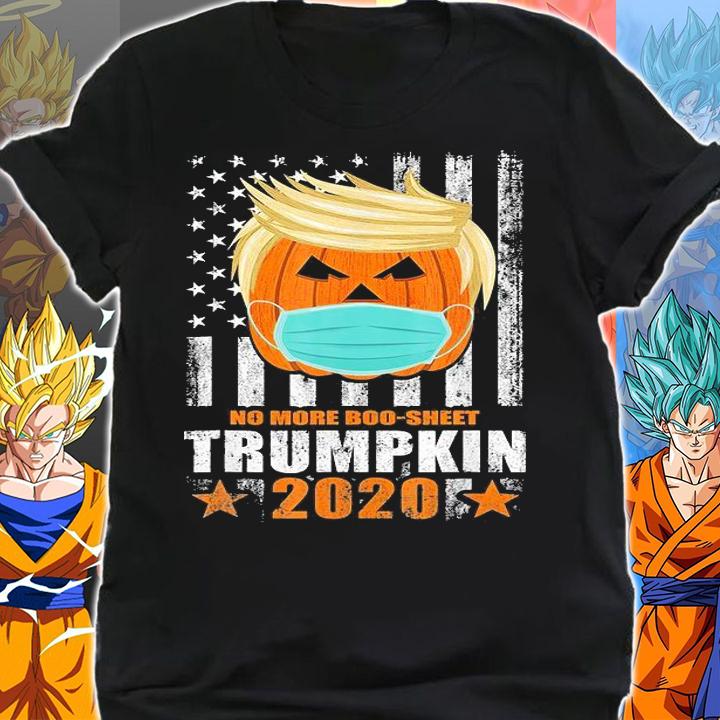 Trumpkin Mask No More Boo Sheet 2020 USA Flag T-shirt shirt