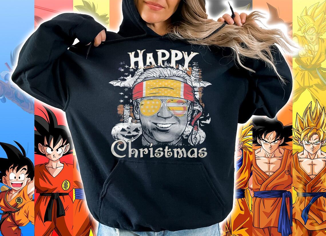 Vintage Anti Joe Biden Happy Christmas Halloween Pumpkin T-Shirt hoodie