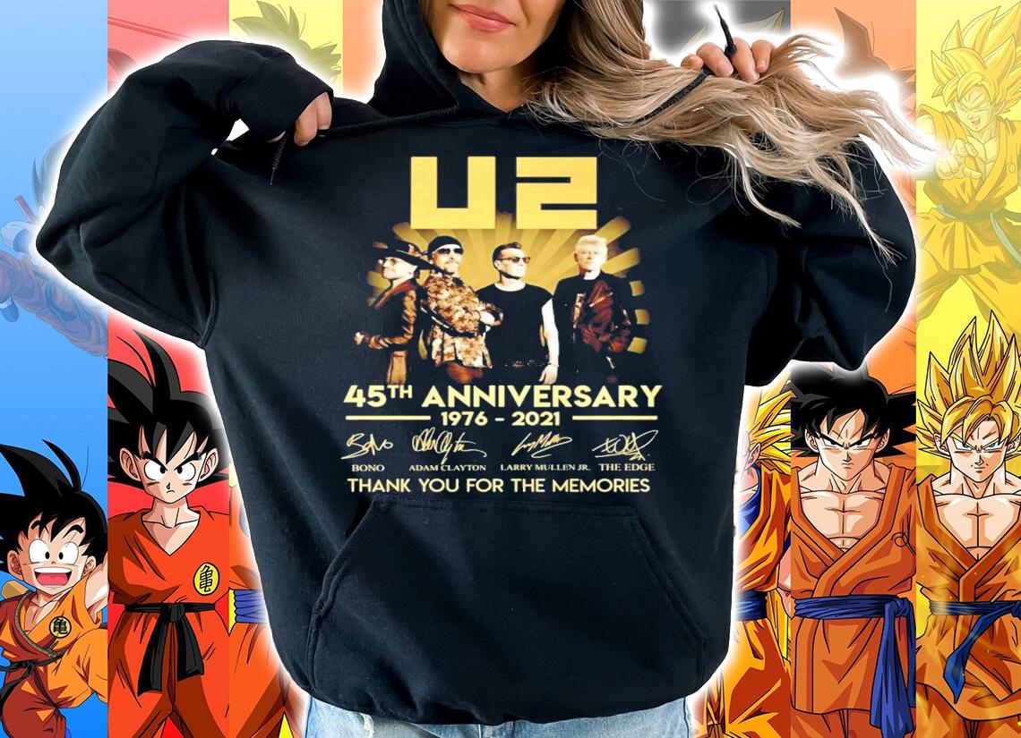 U2 45th anniversary 1976-2021 thank you for the memories t-shirt t-shirt hoodie
