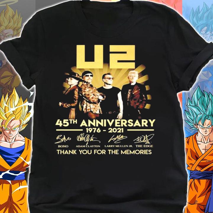 U2 45th anniversary 1976-2021 thank you for the memories t-shirt t-shirt shirt