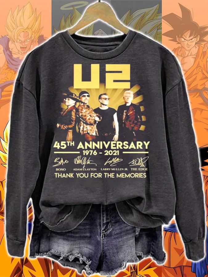 U2 45th anniversary 1976-2021 thank you for the memories t-shirt t-shirt sweatshirt